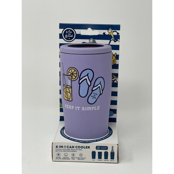 Life Is Good 4 in 1 Beverage Cooler Flip Flops and Lemonade NEW - Picture 1 of 5